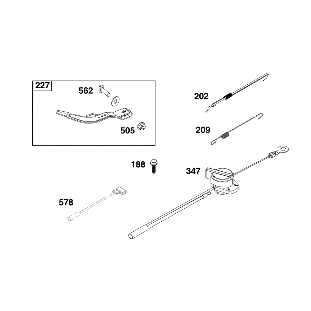 Engine >> Controls Diagram and Parts List for 021024-00  Briggs and Stratton Pressure Washer